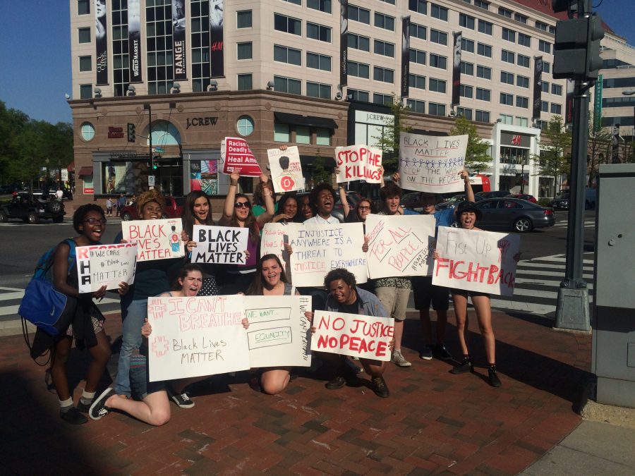 Students March Against Police Brutality in Friendship Heights