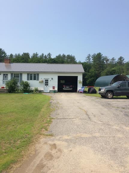 A one story ranch house common throughout Maine