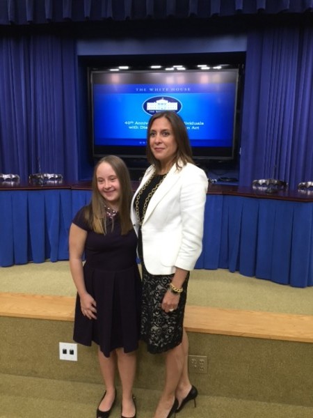 Madison Essig speaks at the White House