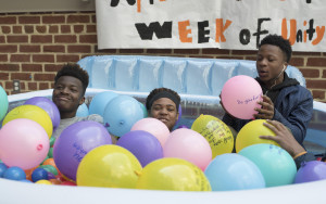 WE'RE BALL IN THIS TOGETHER– Students play in the "unity ball pit" as part of the Tiger Alliance's initiative to bring unlikely allies together.