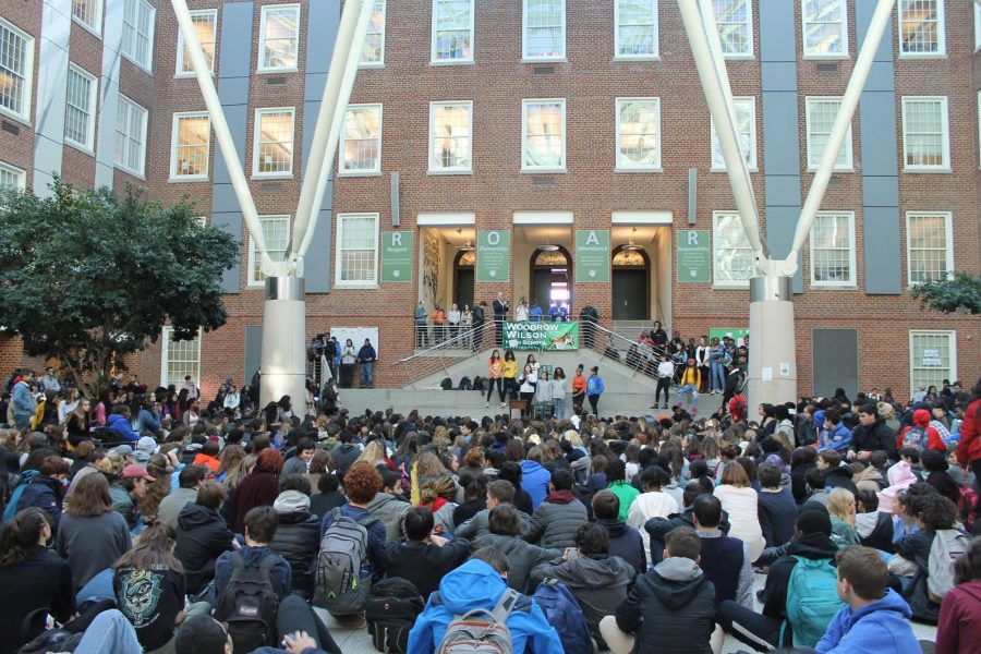 Students sit in to demand gun control legislation