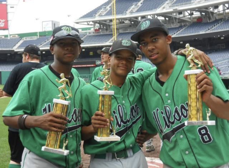 Henry Martinez(right) was a star athlete at Wilson from 2006-2010. This year, he's taking over as class of 2022 dean of students.(Photos courtesy of Henry Martinez/facebook)