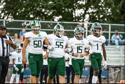 L to R: PREGAME COIN TOSS: Captains #50 Casey Wood, #55 Will Howze(game two), #15 Aidan Riley and #1 Cole Mandaza.