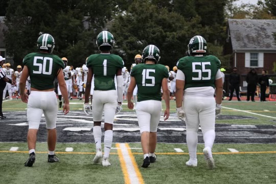 TIGERS PREGAME: L to R: Captains #50 Casey Wood, #1 Cole Mandaza, #15 Aidan Riley and #55 Will Howze 
(Game Four)