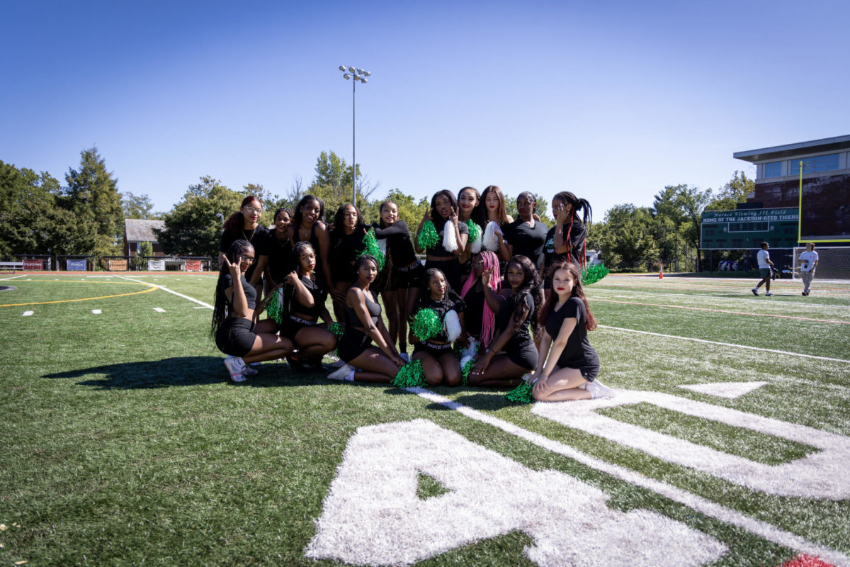 POM POMS UP - Jackson-Reed’s cheer team brings spirit to the field. Off the field, JR supporters can
now follow two different instagrams: @jacksonreedathletics and @jacksonreedboosters.