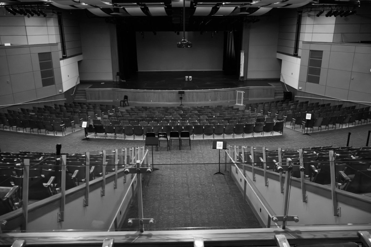 BACK IN ACTION - The repairs to the auditorium are almost fully completed after funds were delegated in October 2023. The Winter Concert was recently held in the restored space.