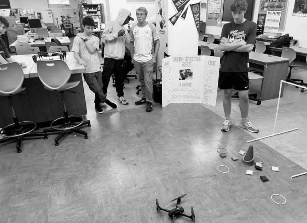 DRONE DEMONS - The UAV club tests their drone prior to their showcase that took place in December. The club is currently preparing for a competition in Spring.